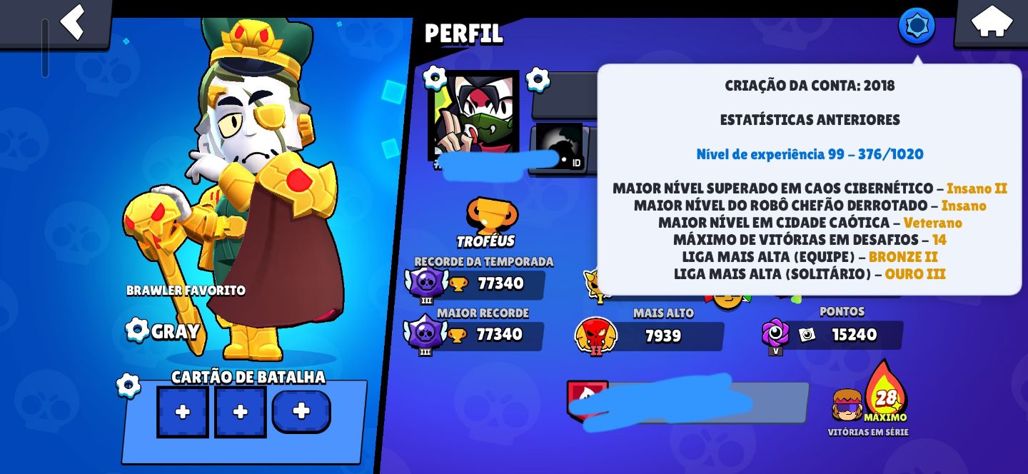 Conta supercell com clash e brawlstars muito upados