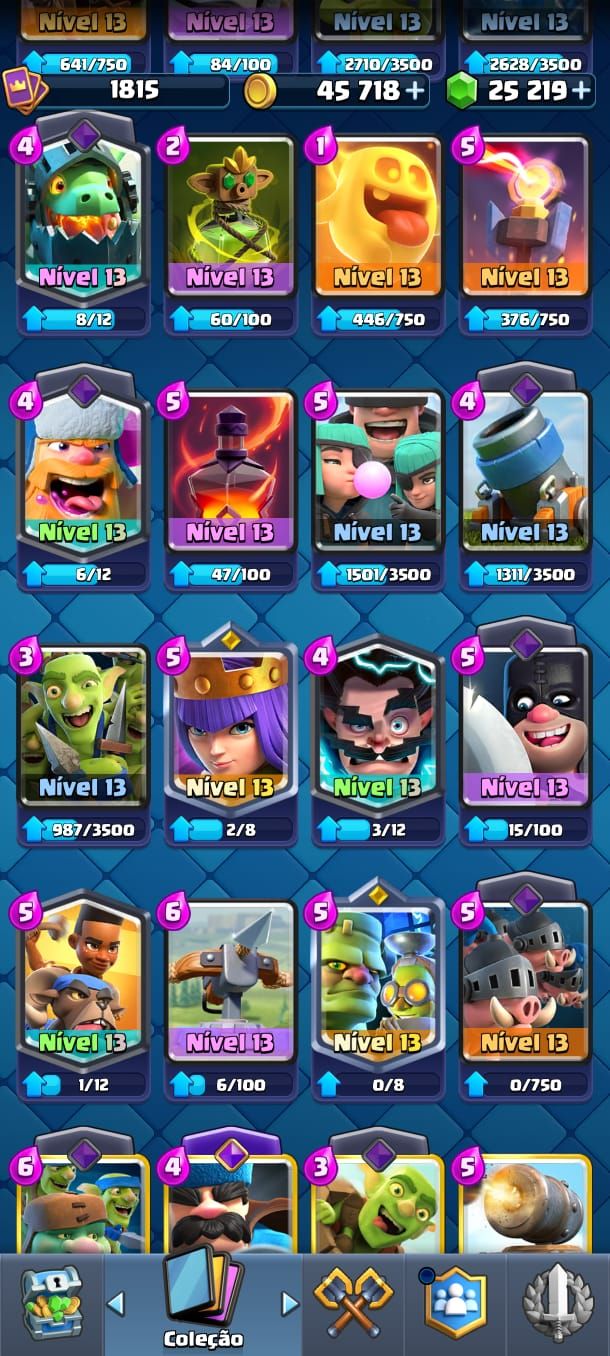 Conta Clash Royale, 12500 de Troféu, Mais de 24mil em gema.