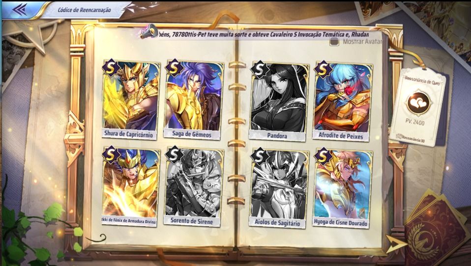 Saint seiya awakening mixer 10