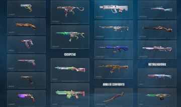 CONTA COM ÓTIMAS SKINS PARA VARIAS ARMAS (RGX, GAIA, EVORI, NEO OESTE...)