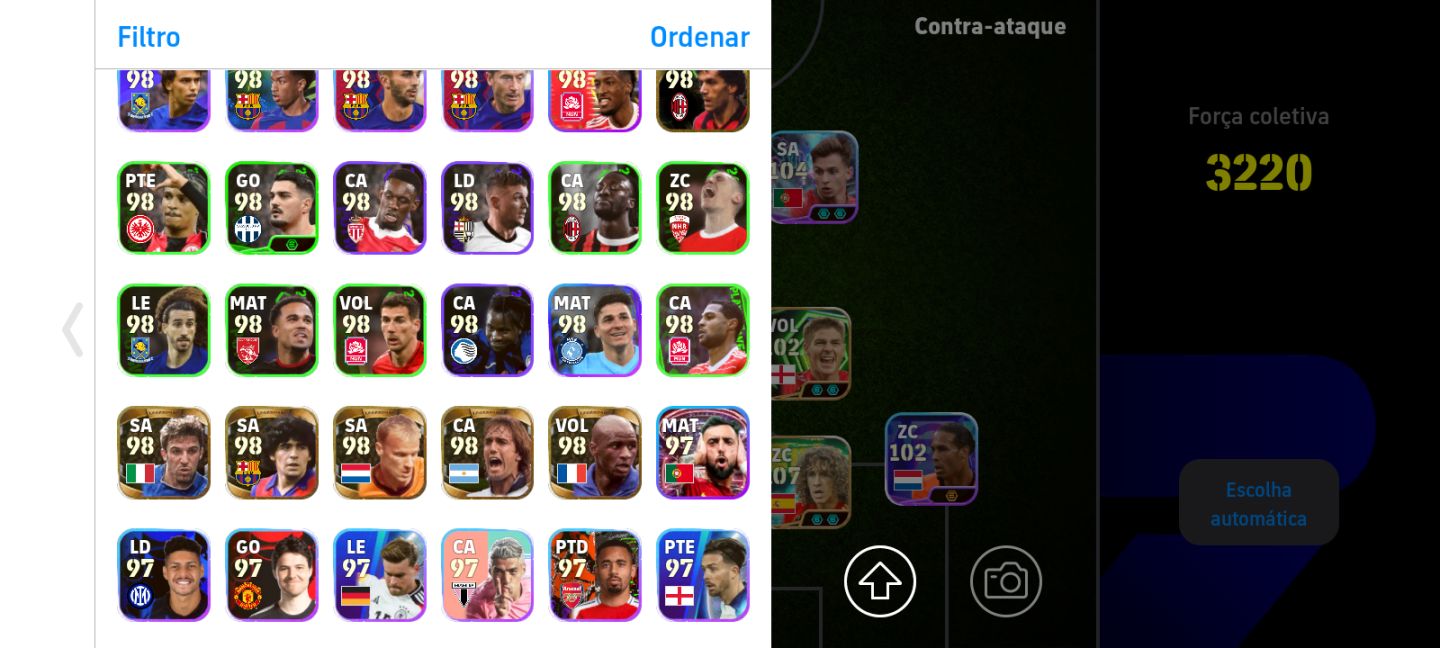 CONTA COM 3220 DE FORÇA + TIME LEGENDS + DESAILLY BIG TIME + PUYOL++