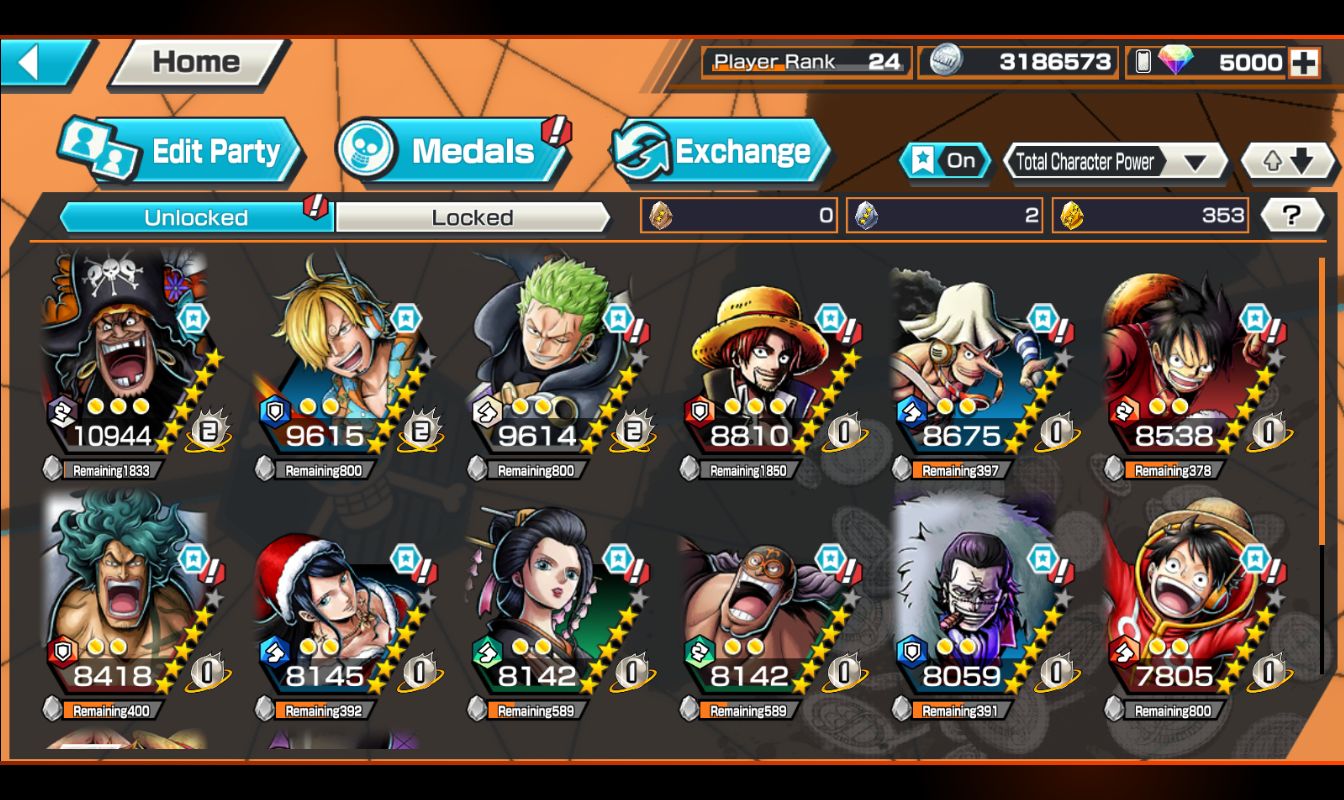 OPBR | BARBA NEGRA EX V2 LV100 + ROGER EX | 5K+ RD | ZORO 80 | SOLO INTACTO