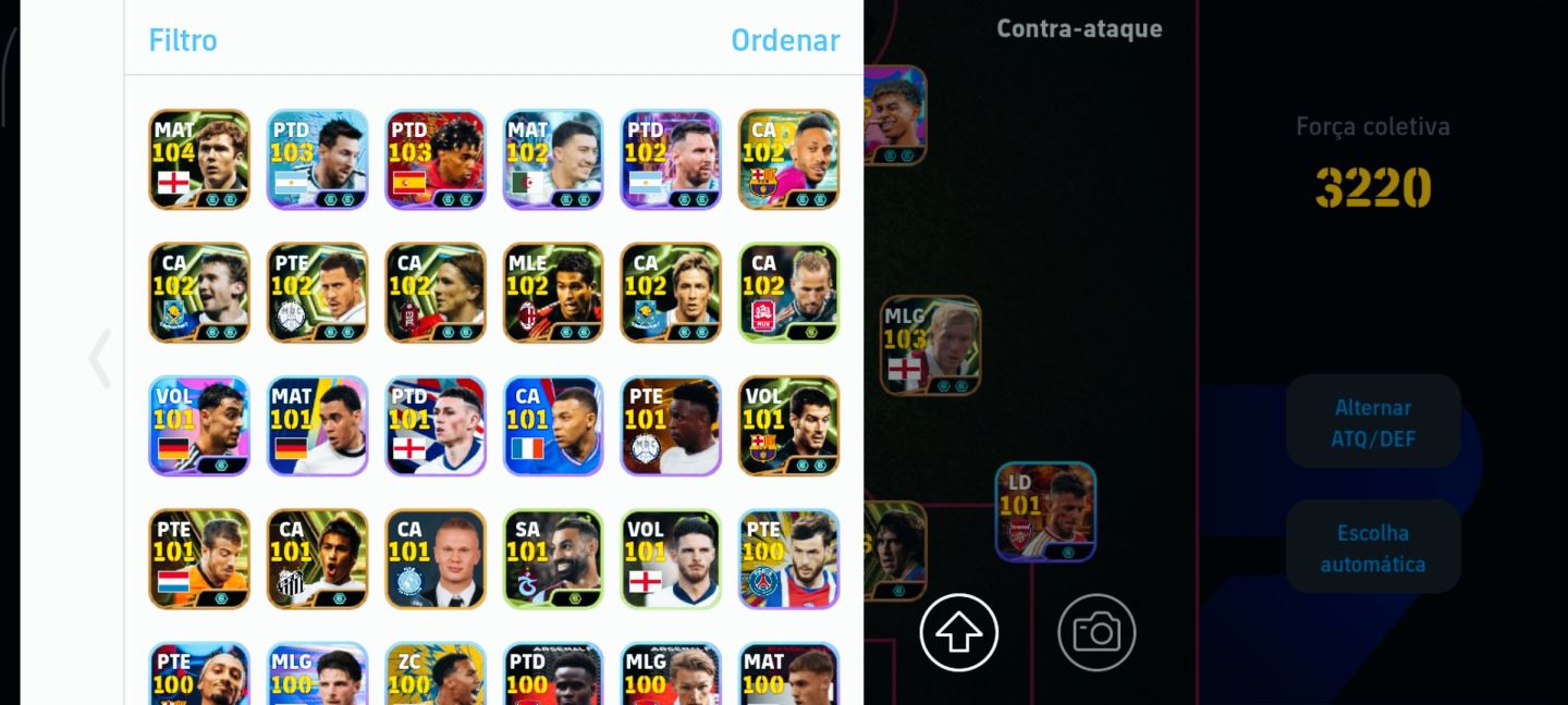 CONTA DE EFOOTBALL COM FORÇA 3220 PRA SAIR LOGO!!!