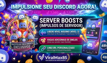 DISCORD - IMPULSOS DE SERVIDOR (SERVER BOOSTS) | NÍVEL 1, 2 E 3 30 DIAS