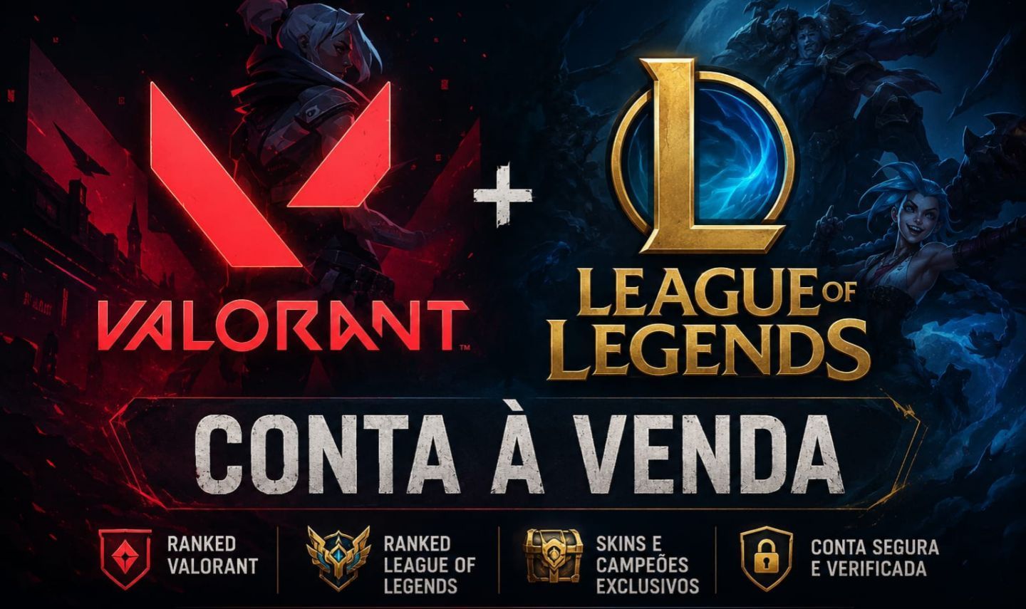 CONTA RIOT (LOL, VALORANT) contendo muuitas skins épicas lendarias e muito mais
