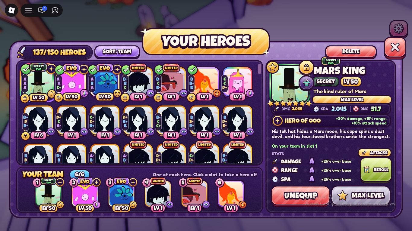 Conta Candy Kingdom Defense com Secreto e gamepass