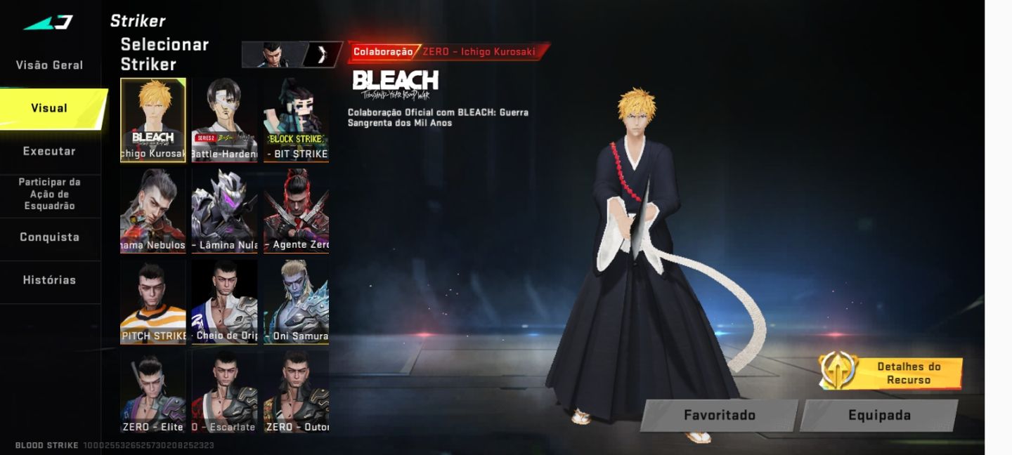 Estou vendendo uma conta de blood Striker top - com várias skins para você