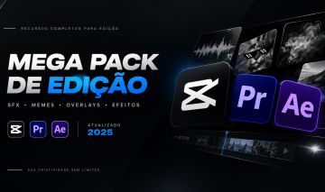 MEGA PACK DE EDIÇÃO | SFX + MEMES + OVERLAYS + EFEITOS | CAPCUT, AE E PREMIERE