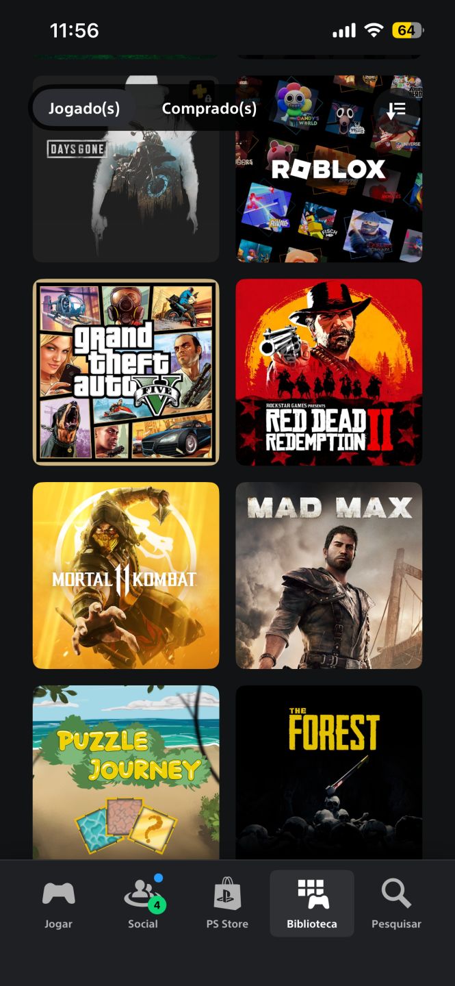 COMTA PSN COM MUITOS JOGOS