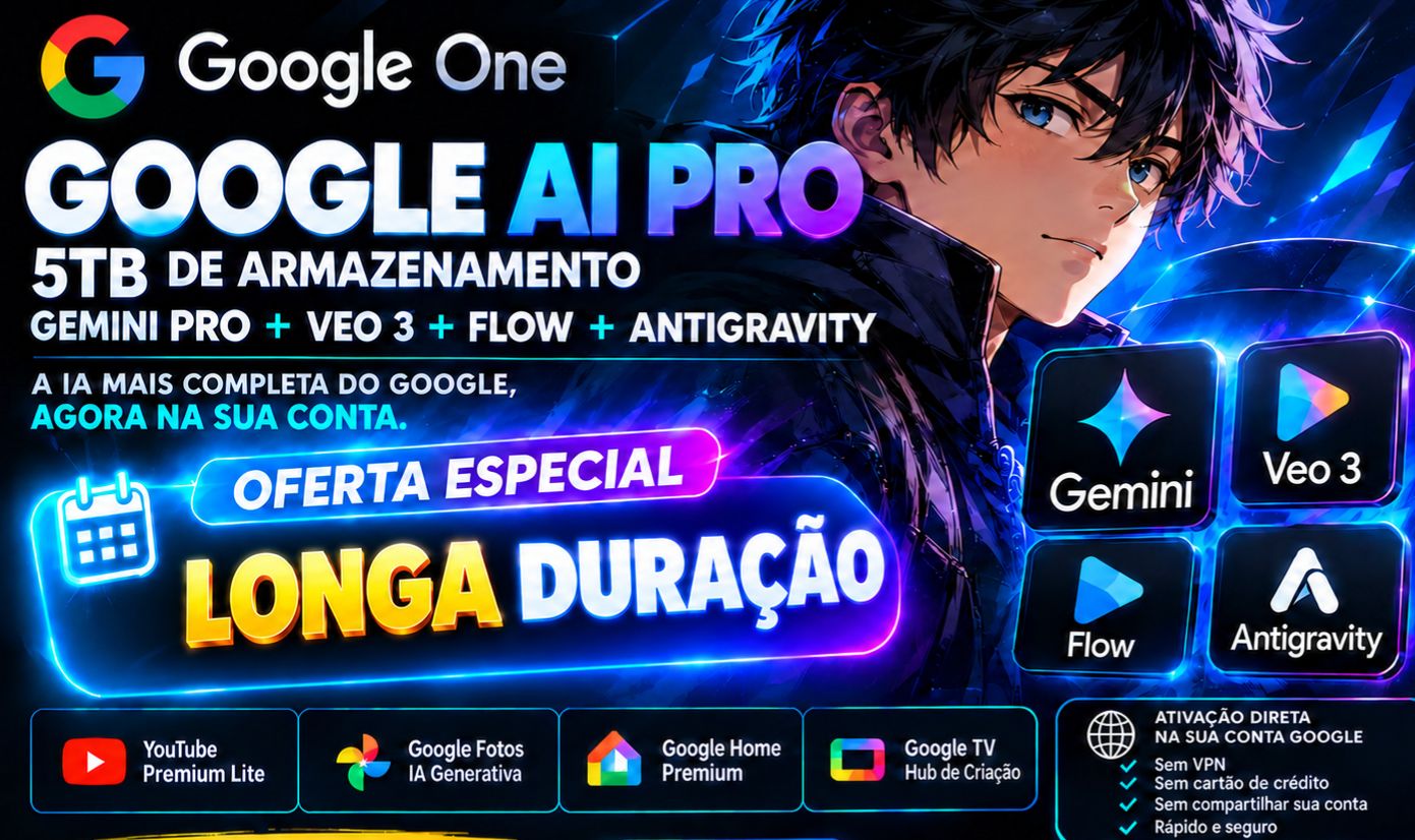 FLOW 18.000 CRÉDITOS GOOGLE AI PRO 5TB GEMINI PRO + VEO 3 + OMNI + ANTIGRAVITY