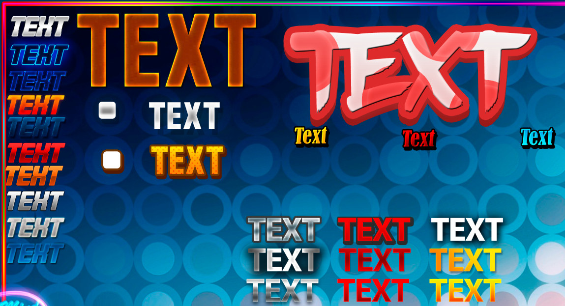 Pack de Textos Editáveis PSD Efeitos Profissionais para Photoshop