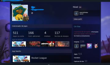 Conta Steam com Rocket League e 11 anos de serviço