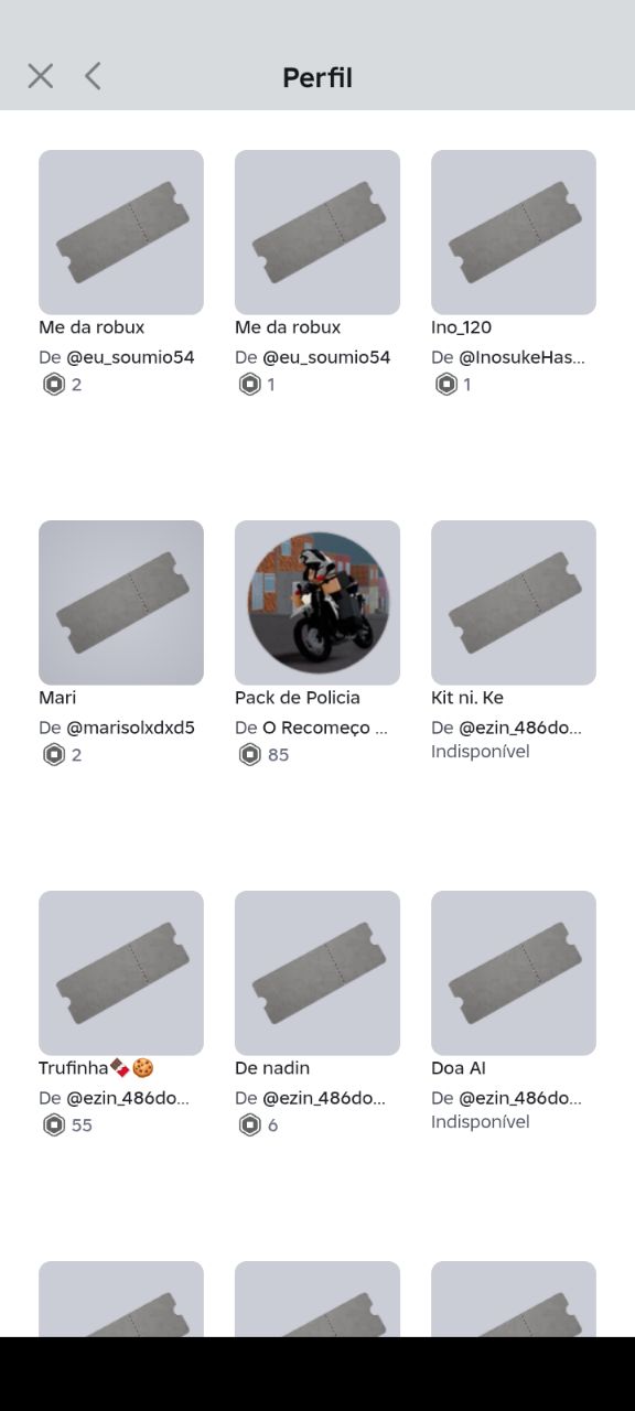 Conta Roblox à Venda