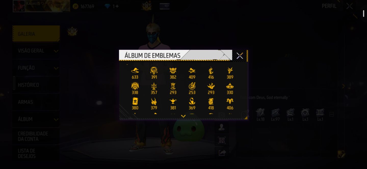 Conta de FF Full Com Muitos Passes + Armas Evo Full!