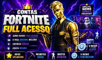 CONTAS FORTNITE FA | COM SKINS + ITEMS | MELHORES PRECOS + GARANTIA E SEGURANÇA