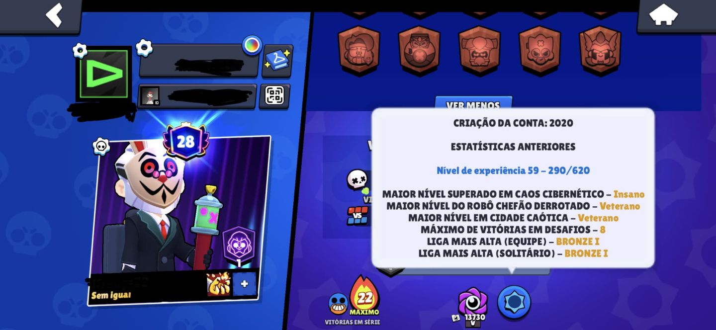 CONTA DE BRAWL STARS COM PREÇO IMPERDIVEL (95 BRAWLERS E 53K TROFEUS!1!!)