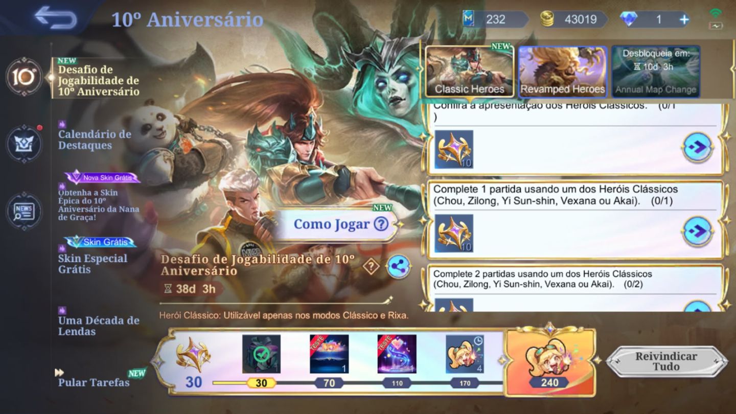 FARM DE MISSÕES DIÁRIAS E EVENTOS MLBB - 100% MANUAL E SEGURO