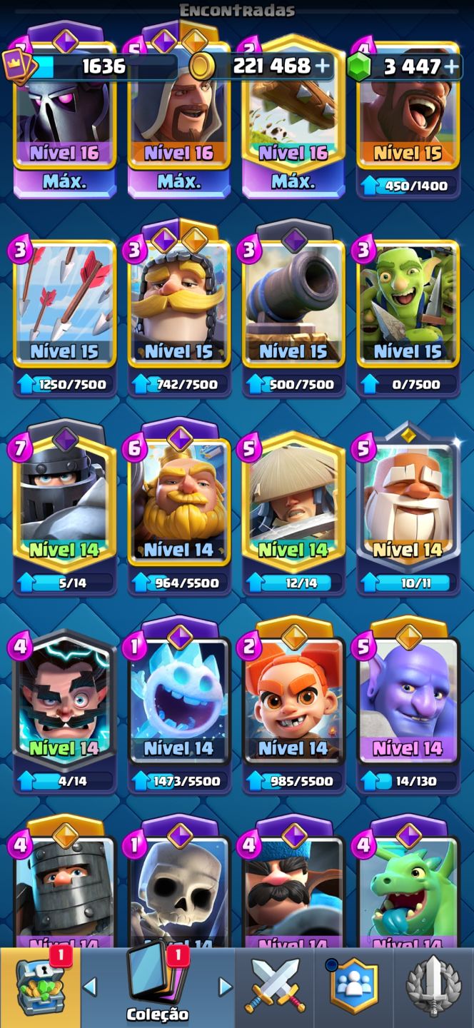 CONTA DE CLASH ROYALE