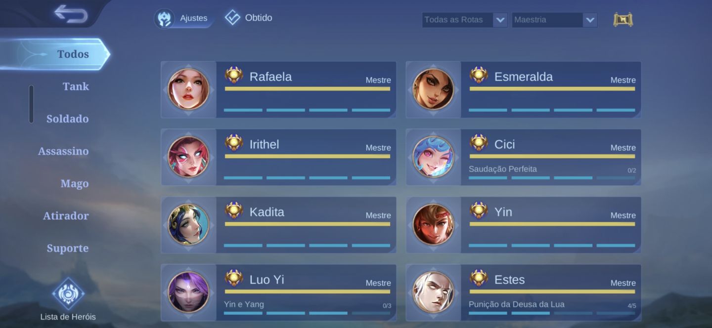 CONTA MOBILE LEGENDS | 126 SKINS | 100 HERÓIS | + FLORYN