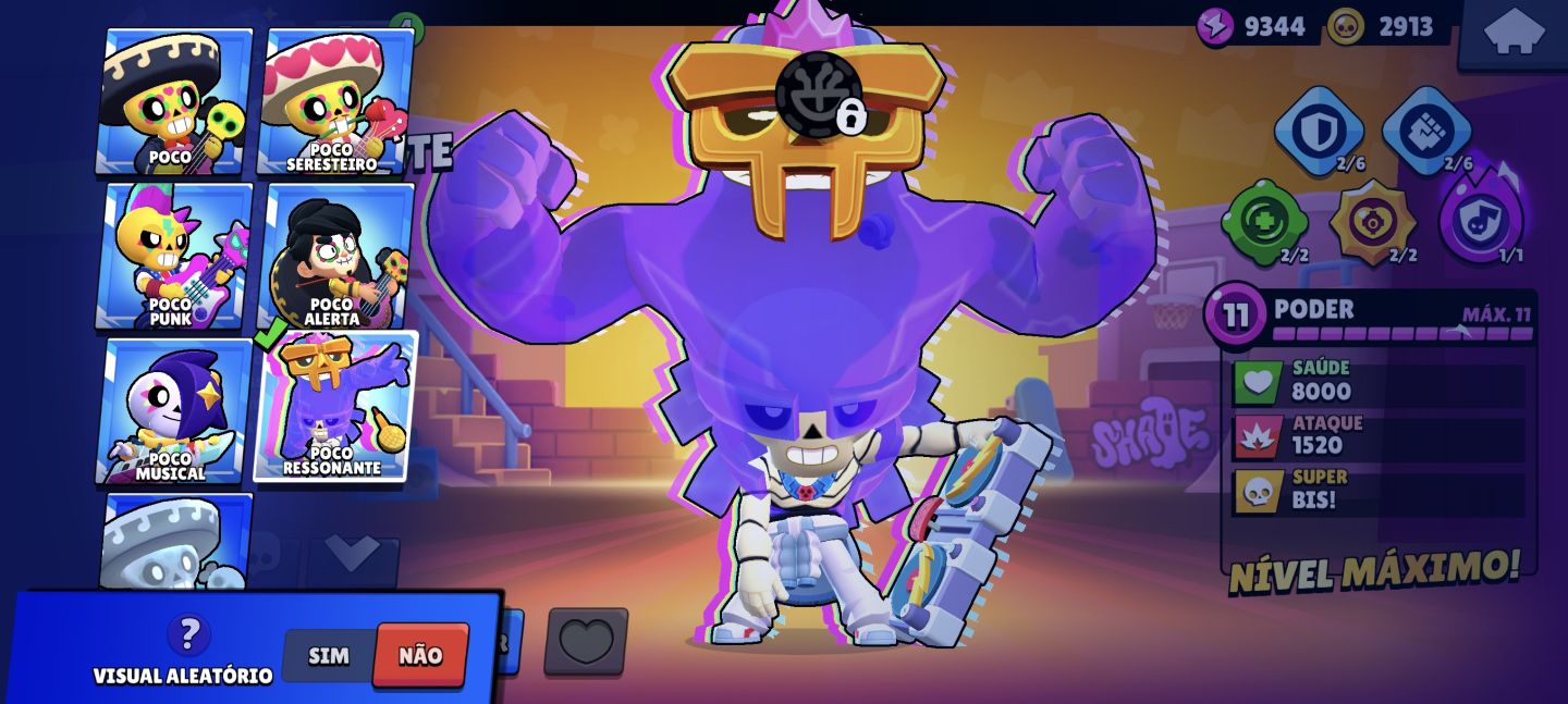 Conta Brawl Stars | 8.647 Troféus | 19 Brawlers | Várias Skins
