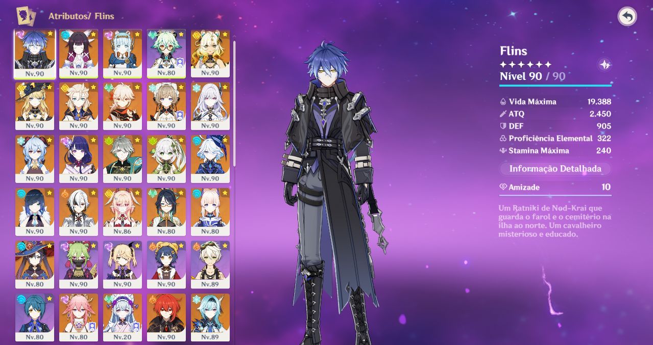1 x Conta AR60 Genshin e Honkai com muitos personagens