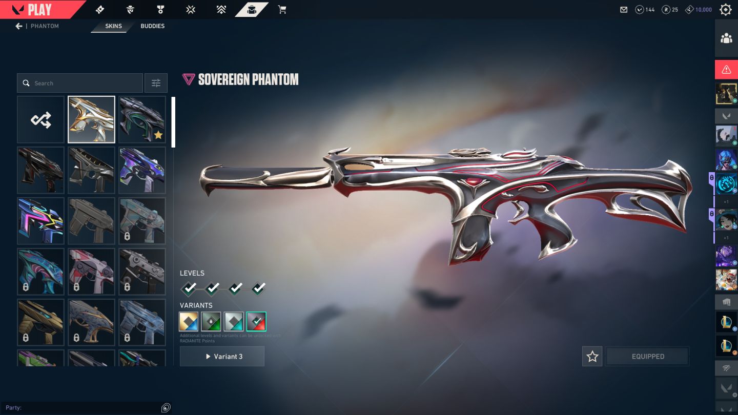 Conta de valorant com skins dima 2 preco negociavel