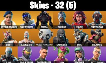 CONTA FORTNITE COM OMEGA ESTÁGIO 5, ROYALE BOMBER, ATEMPORAL E 32 SKINS