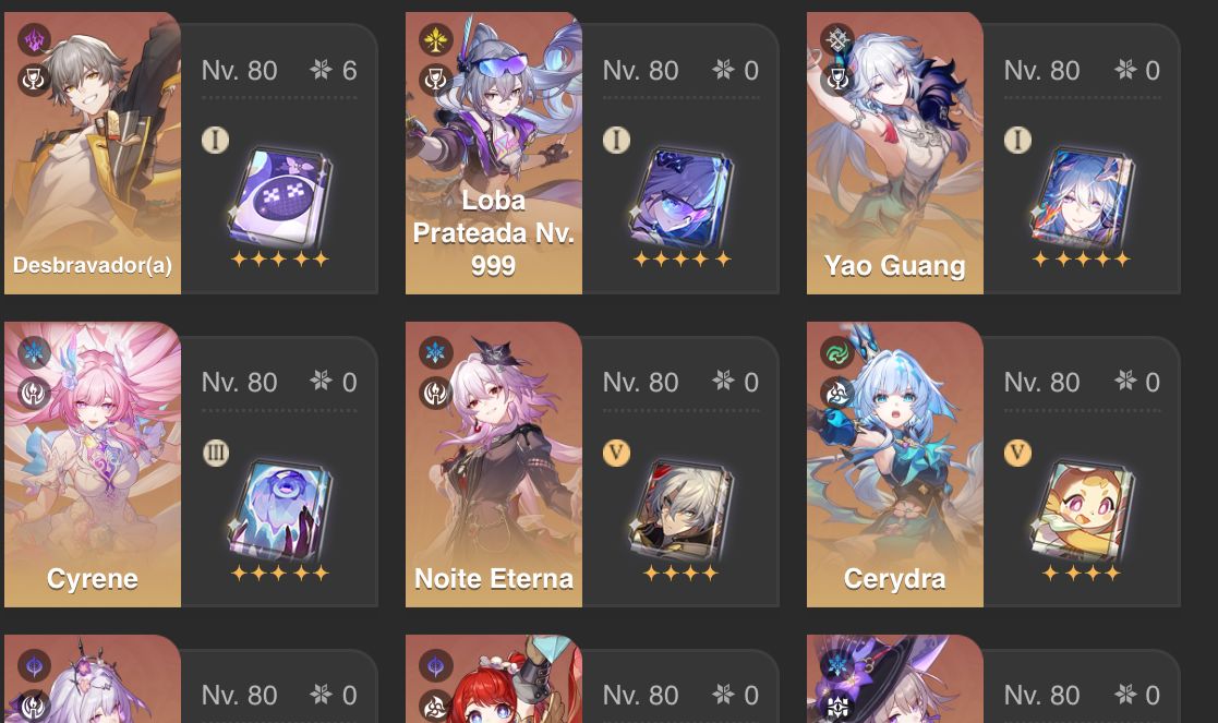Conta End Game HSR.