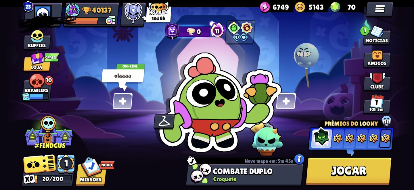 Conta de Brawl Stars 40k de troféus muito boa!! Preço a negociar