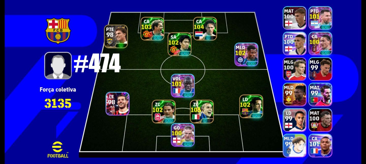 [ANDROID/IOS] CONTAS EFOOTBALL 3100+ DE FORÇA