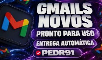 CONTAS GMAILS NOVOS | IP - BR | SEM SMS | ACESSO COMPLETO