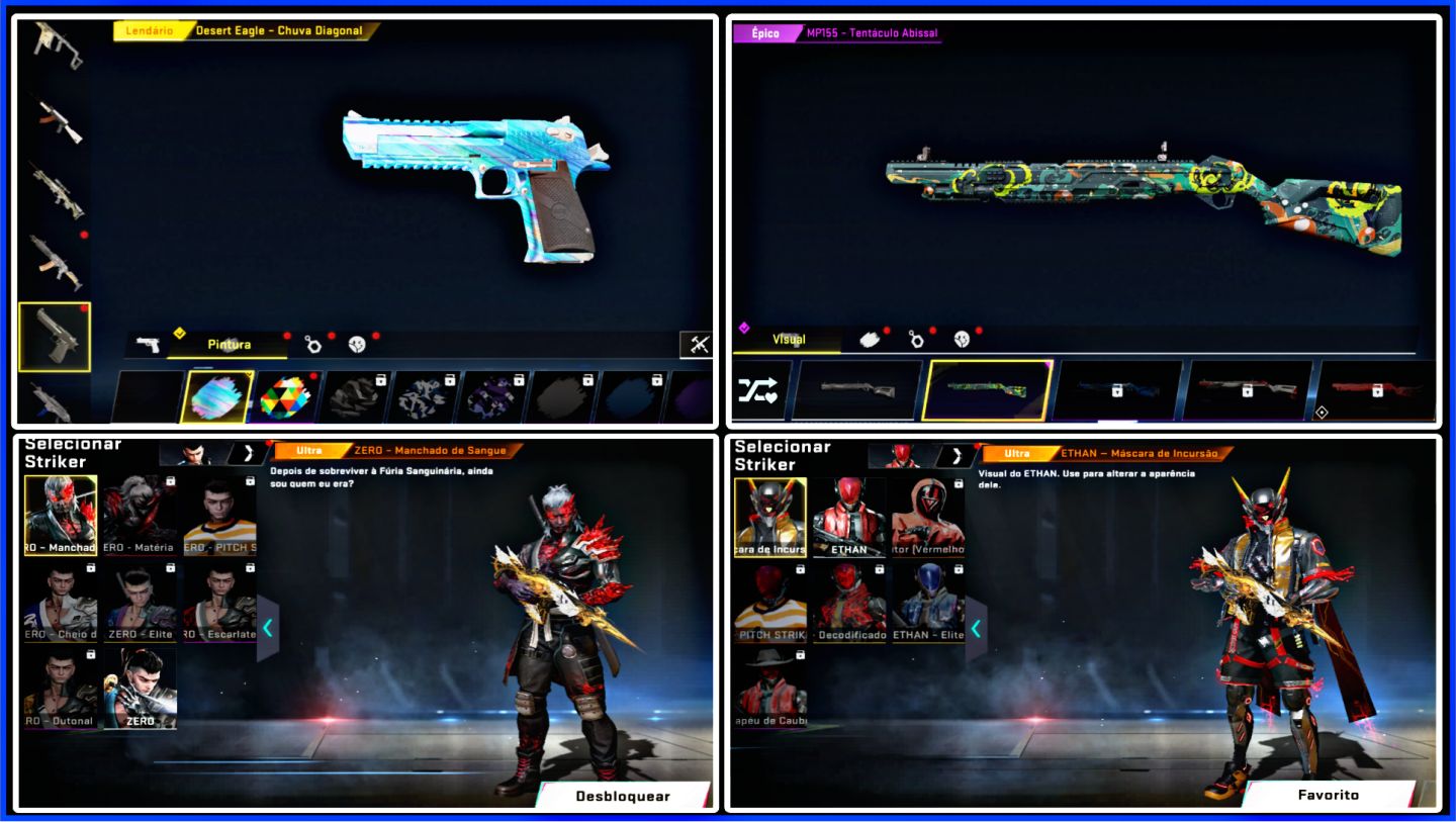 Conta Bloodstrike, Faquinha, Skins de Arma Eterna e Ultra, Skins de Strikers e +