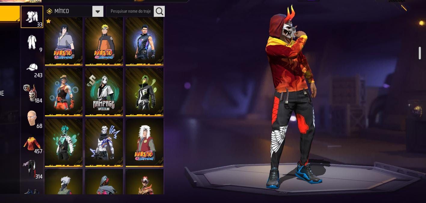 Conta lendária free fire