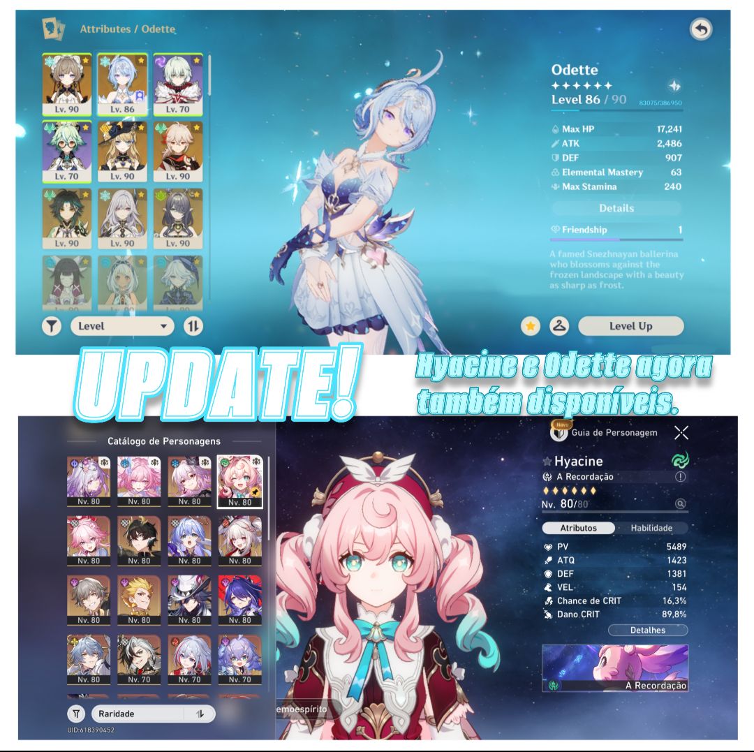 CONTA HOYOVERSE PREMIUM | GENSHIN + ZZZ + HSR | AR60 | ENDGAME | MUITOS T5 e +!