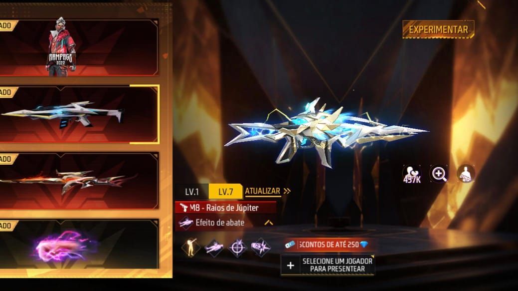 LOJA PRIME SETEMBRO - FREE FIRE (RAMPAGE, EVOLUTIVAS PUNHO E MUITO + )