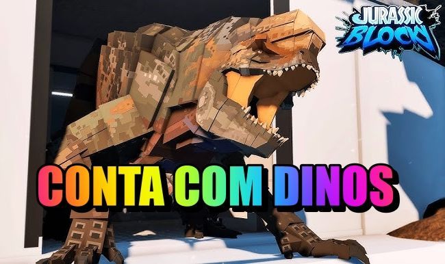 Jurassic Blocky - Contas com Invictus Rex E dinos+