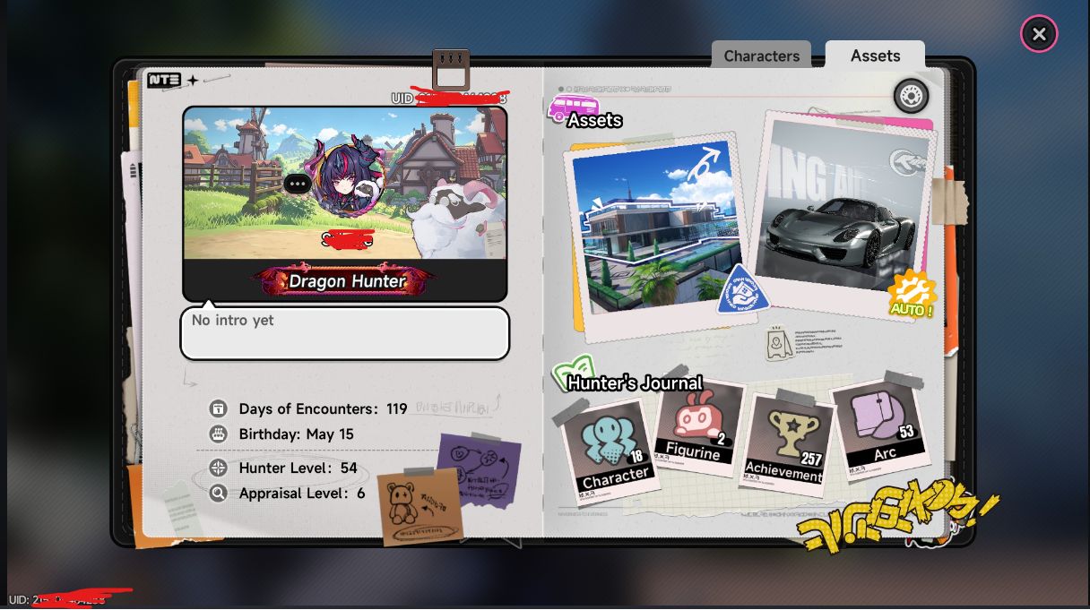 Conta NTE com vários Personagens tier S, Porche e Shinku C1