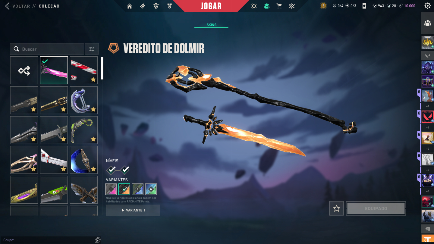 Conta Riot com skins no valorant, skins no lol e skins no TFT.