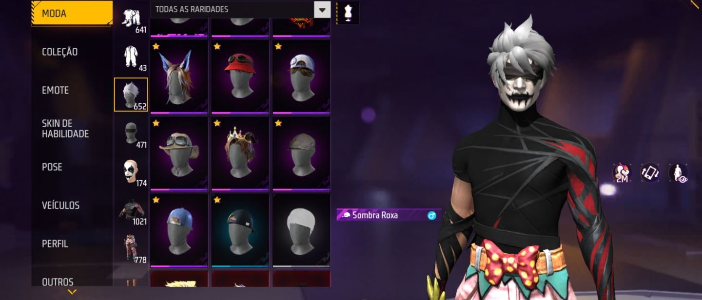 CONTA FREE FIRE (FF) FULLZONA 15 EVOS, 12 PUNHOS, UMP E XM8 ATT (NÃO É A ROXA)