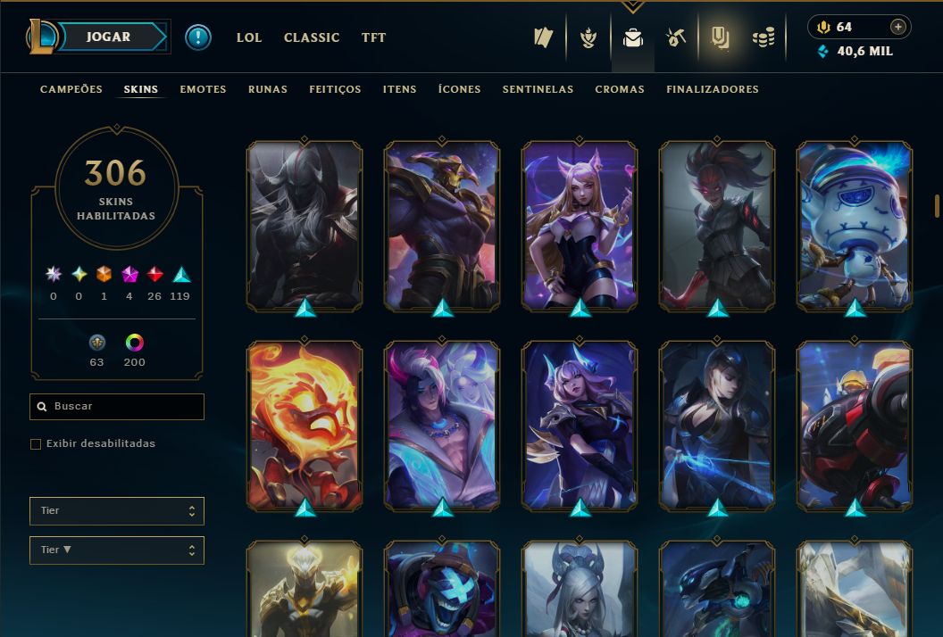 SKIN SETT FLORESCER ESPIRITUAL + [CONTA COM 300 SKINS HABILITADAS] + TROCA NICK