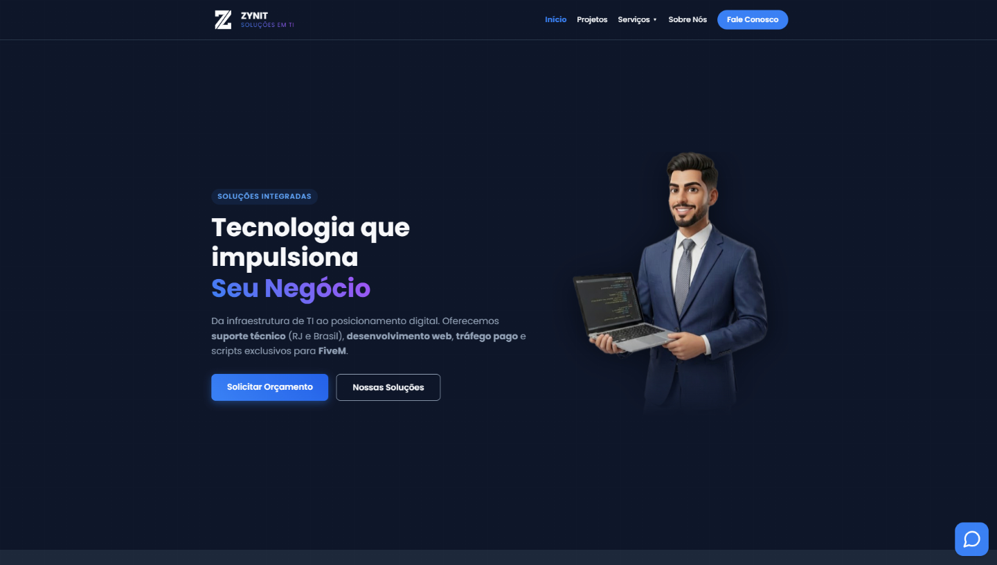 CRIAÇÃO DE SITES PROFISSIONAIS E SISTEMAS WEB | ZYNIT Soluções
