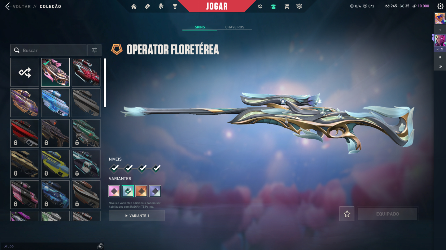 CONTA VALORANT +1600 GASTOS (MUITAS SKINS!!)