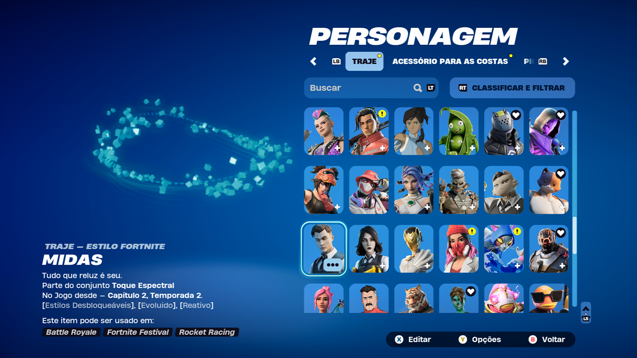 Conta fortnite 133 skins, skins do clube e justiça laranja
