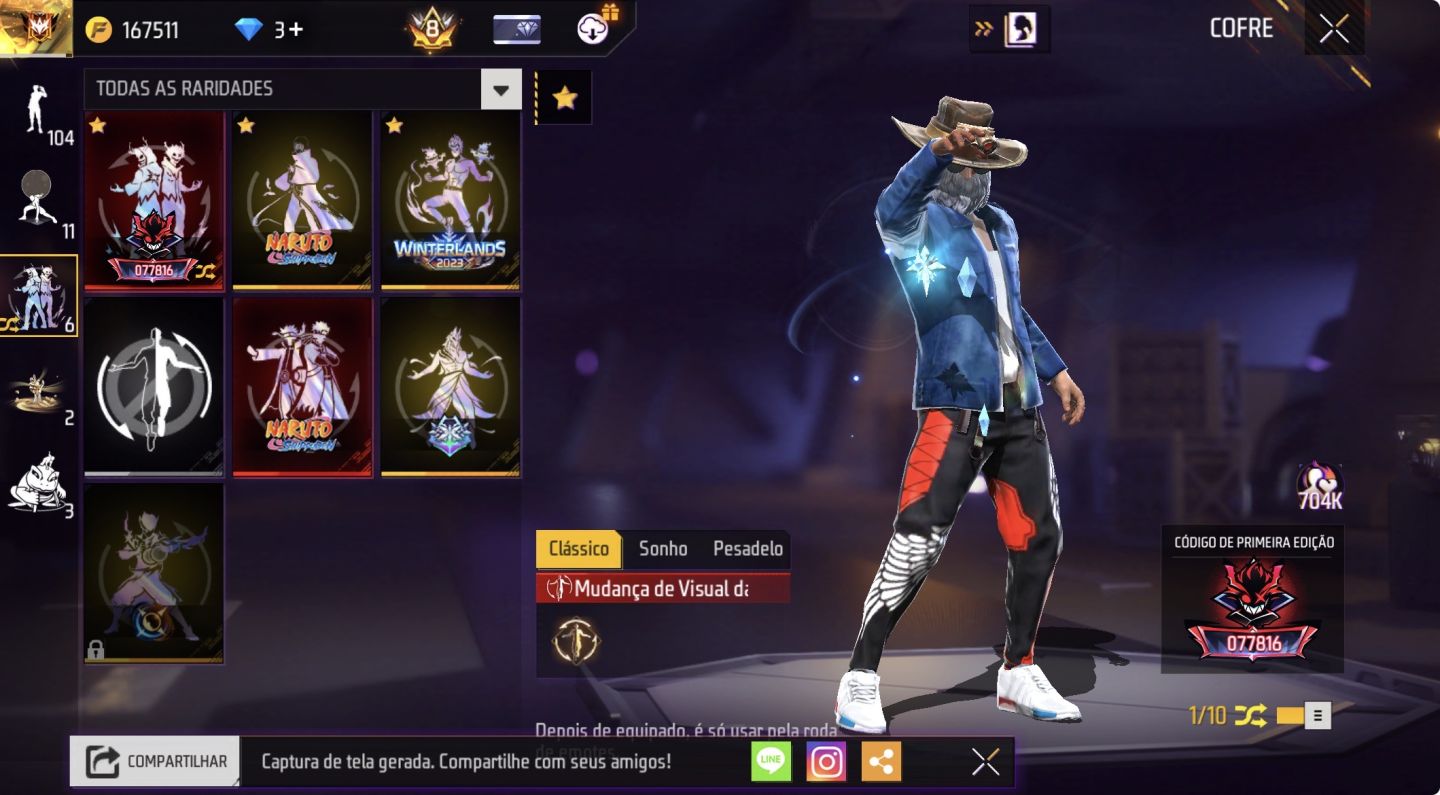 Conta prime 8 com passes antigos e nick colorido