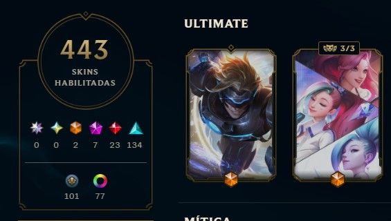 Conta Lol Elo Mestre | 443 Skins(2 Ultimate)| 93K Ea |Todos Champs | Full Acesso