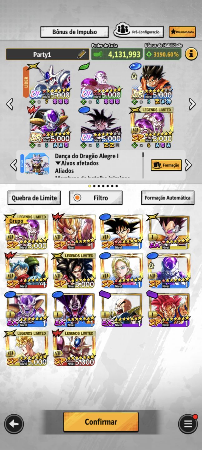 DRAGON BALL LEGENDS! NOVO GOKU LR+ COOLER, FRIEZA E TURLES ULTRA+ FRIEZA LR +LFS