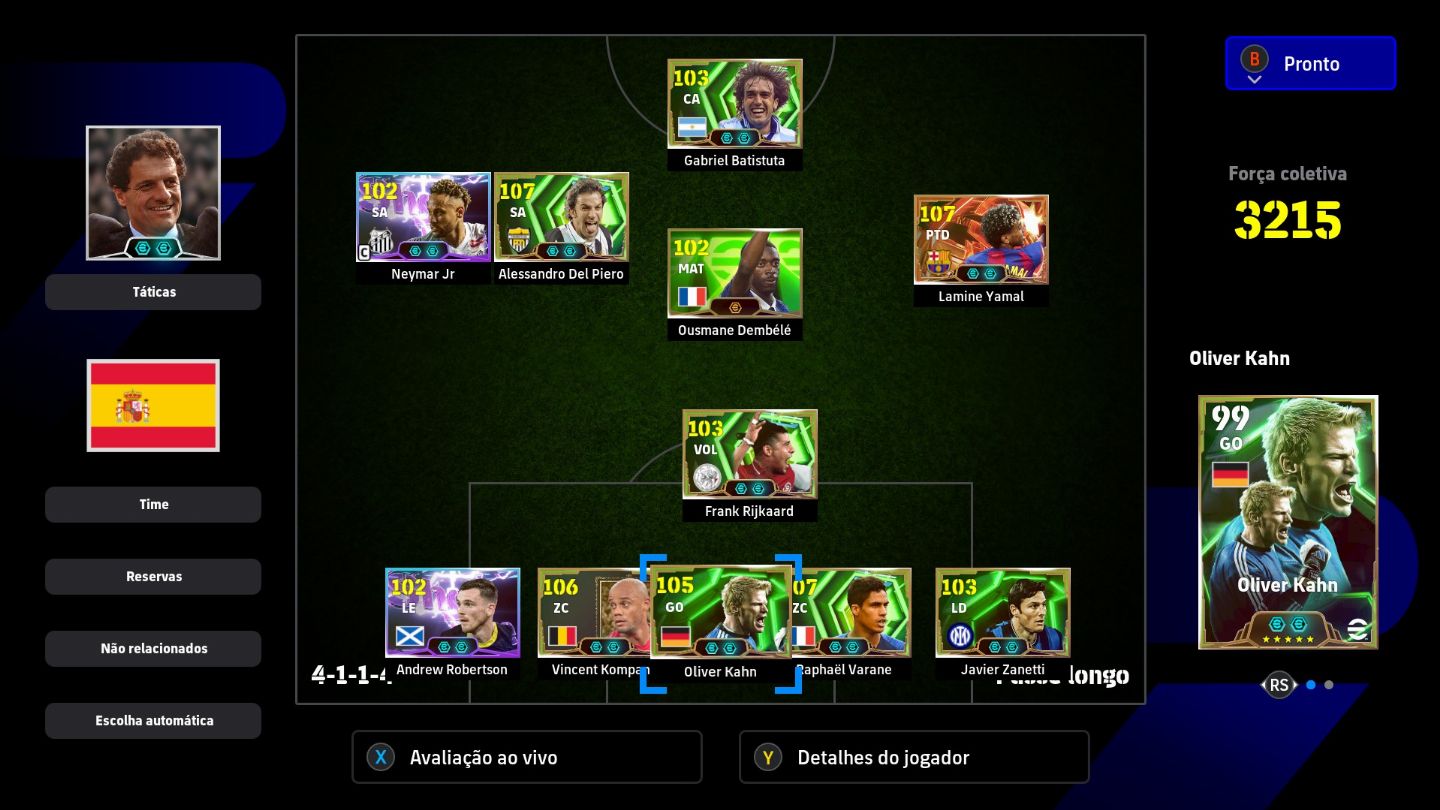 CONTA eFootball -STEAM-PC. 3215 DE FORÇA. VARIOS EPICOS NOVOS