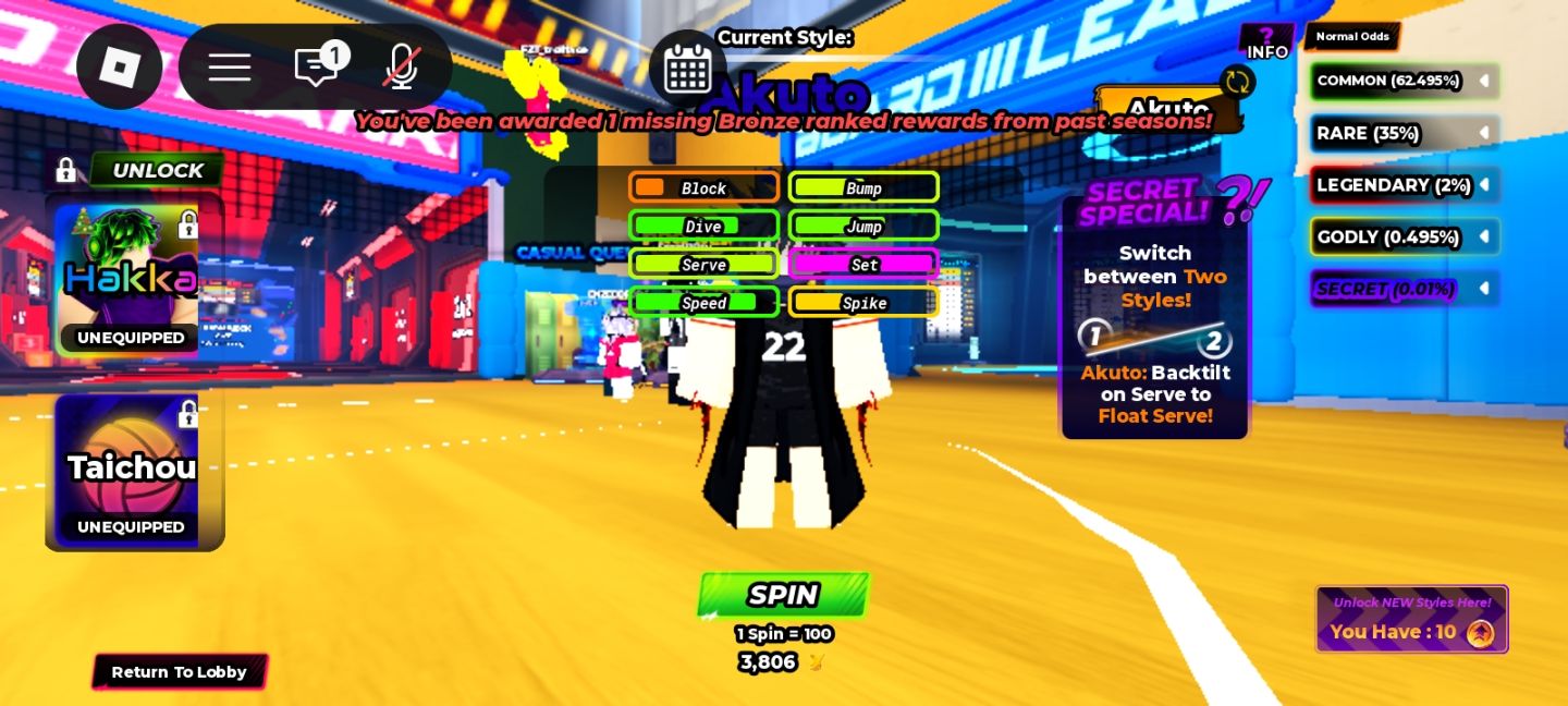 Conta de volleyball legends muito boa