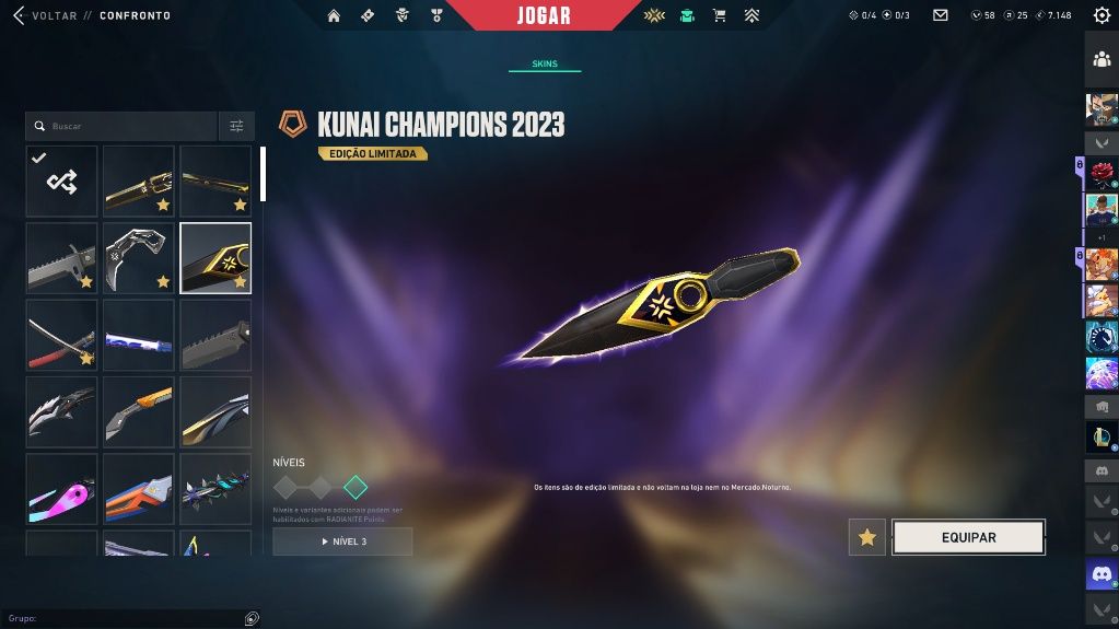 CONTA VALORANT R$ 5.6K GASTOS | CHAMPIONS 23/24/25 | FACAS, VANDALS E MAIS