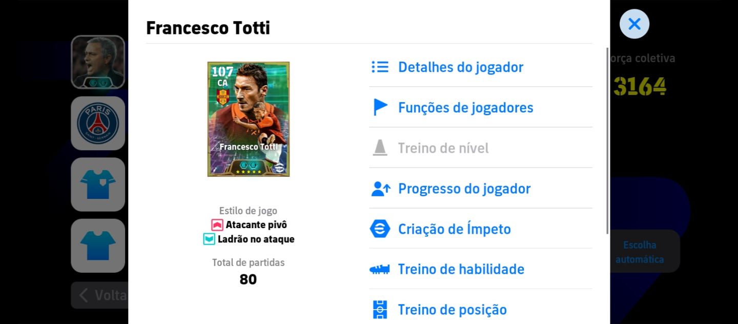 Conta com Totti e schev